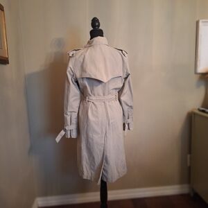 Maxmara Rainwear Classic Beige Women's Trench Coat Rain Jacket Sz 2